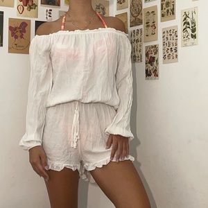 John galt white romper! Cute for a beach cover up 🌞fits small and medium 🌟